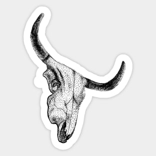 Longhorn Skull Sticker